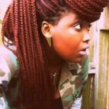 Color box braids. Achieve this look with Xpression braiding extensions